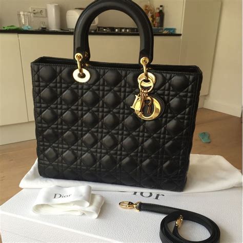 large black lady dior bag